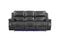 Sofas Modern Leather Sofa - 89" X 40" X 40" Gray Power Reclining Sofa HomeRoots