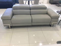 Sofas Modern Leather Sofa - 95" X 43" X 30" Light Gray Leather Sofa Bed HomeRoots
