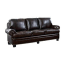 Sofas Reinhardt Transitional Style Sofa, Dark Brown Benzara