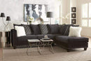 Sofas Sectional Sofa 107" X 77" X 37" 100% Polyester Velvet Sectional 6036 HomeRoots