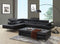 Sofas Sectional Sofa - 124" X 94" X 36" Black Sectional LAF HomeRoots
