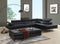 Sofas Sectional Sofa - 124" X 94" X 36" Black Sectional RAF HomeRoots