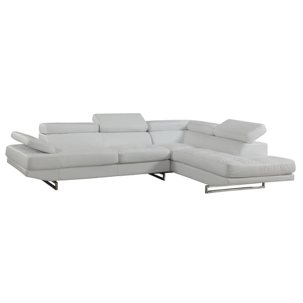 Sofas Sectional Sofa - 124" X 94" X 36" White Sectional LAF HomeRoots