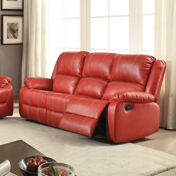 Sofas Splendid Polyurethane Sofa (Motion), Red Benzara