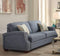 Sofas Spruce Sofa with 2 Pillows, Light Blue Benzara