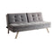 Valier Contemporary Sofa Futon, Gray Finish