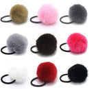 Soft Fur Pom Pom Hair Elastic Tie AExp