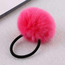 Soft Fur Pom Pom Hair Elastic Tie AExp