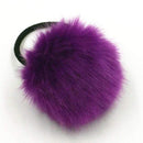 Soft Fur Pom Pom Hair Elastic Tie AExp