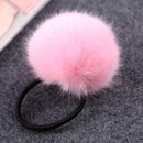 Soft Fur Pom Pom Hair Elastic Tie AExp