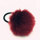 Soft Fur Pom Pom Hair Elastic Tie AExp