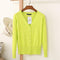 Solid Color Women Knitted Cardigan-Fruit green-XXL-JadeMoghul Inc.