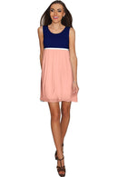 Solid Pastel Peach Sanibel Empire Waist Casual Dress - Women Sanibel Empire Waist Dress