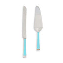 "Something Blue" Silver Plated Cake Serving Set (Pack of 1)-Wedding Cake Accessories-JadeMoghul Inc.