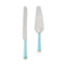 "Something Blue" Silver Plated Cake Serving Set (Pack of 1)-Wedding Cake Accessories-JadeMoghul Inc.