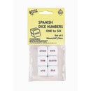 SPANISH NUMBER DICE SET OF 6 PCS-Toys & Games-JadeMoghul Inc.