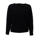 Split Neck Batwing Sleeves Pullover Sweater JadeMoghul Inc.