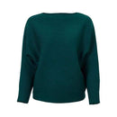 Split Neck Batwing Sleeves Pullover Sweater JadeMoghul Inc. 