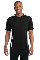 Sport-Tek Colorblock PosiCharge Competitor Tee. ST351-Activewear-Black/ White-4XL-JadeMoghul Inc.