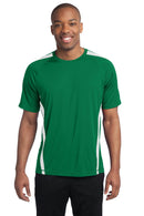 Sport-Tek Colorblock PosiCharge Competitor Tee. ST351-Activewear-Kelly Green/ White-4XL-JadeMoghul Inc.