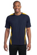 Sport-Tek Colorblock PosiCharge Competitor Tee. ST351-Activewear-True Navy/ Gold-4XL-JadeMoghul Inc.