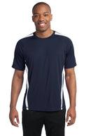 Sport-Tek Colorblock PosiCharge Competitor Tee. ST351-Activewear-True Navy/ White-4XL-JadeMoghul Inc.