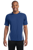 Sport-Tek Colorblock PosiCharge Competitor Tee. ST351-Activewear-True Royal/ White-4XL-JadeMoghul Inc.