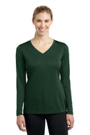 Sport-Tek Ladies Long Sleeve PosiCharge Competitor V-Neck Tee. LST353LS-Activewear-Forest Green-4XL-JadeMoghul Inc.