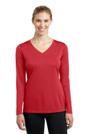 Sport-Tek Ladies Long Sleeve PosiCharge Competitor V-Neck Tee. LST353LS-Activewear-True Red-4XL-JadeMoghul Inc.