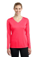 Sport-Tek Ladies Long Sleeve PosiCharge Competitor V-Neck Tee. LST353LS-Activewear-White-4XL-JadeMoghul Inc.