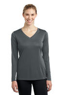 Sport-Tek Ladies Long Sleeve PosiCharge Competitor V-Neck Tee. LST353LS-Activewear-White-4XL-JadeMoghul Inc.