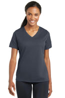 Sport-Tek Ladies PosiCharge RacerMesh V-Neck Tee. LST340-T-shirts-Graphite Grey-4XL-JadeMoghul Inc.