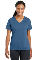 Sport-Tek Ladies PosiCharge RacerMesh V-Neck Tee. LST340-T-shirts-Purple-4XL-JadeMoghul Inc.