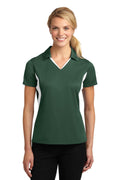 Sport-Tek Ladies Side Blocked Micropique Sport-Wick Polo. LST655-Polos/knits-Forest Green/White-4XL-JadeMoghul Inc.