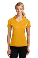 Sport-Tek Ladies Side Blocked Micropique Sport-Wick Polo. LST655-Polos/knits-Gold/White-4XL-JadeMoghul Inc.