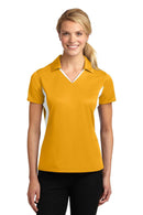 Sport-Tek Ladies Side Blocked Micropique Sport-Wick Polo. LST655-Polos/knits-Gold/White-4XL-JadeMoghul Inc.