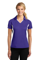 Sport-Tek Ladies Side Blocked Micropique Sport-Wick Polo. LST655-Polos/knits-Purple/White-4XL-JadeMoghul Inc.