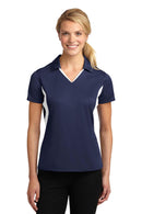 Sport-Tek Ladies Side Blocked Micropique Sport-Wick Polo. LST655-Polos/knits-True Navy/White-4XL-JadeMoghul Inc.
