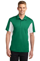 Sport-Tek Side Blocked Micropique Sport-Wick Polo. ST655-Polos/knits-Kelly Green/White-6XL-JadeMoghul Inc.