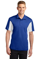 Sport-Tek Side Blocked Micropique Sport-Wick Polo. ST655-Polos/knits-True Royal/White-3XL-JadeMoghul Inc.