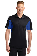 Sport-Tek Side Blocked Micropique Sport-Wick Polo. ST655-Polos/knits-True Royal/White-6XL-JadeMoghul Inc.