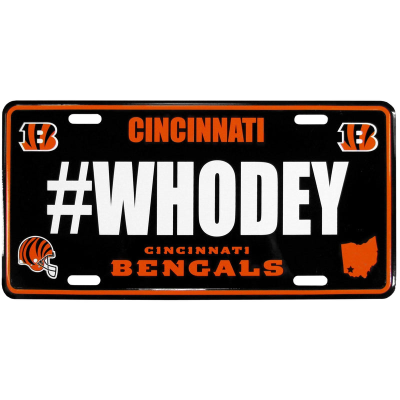 Sports Automotive Accessories NFL - Cincinnati Bengals Hashtag License Plate JM Sports-7