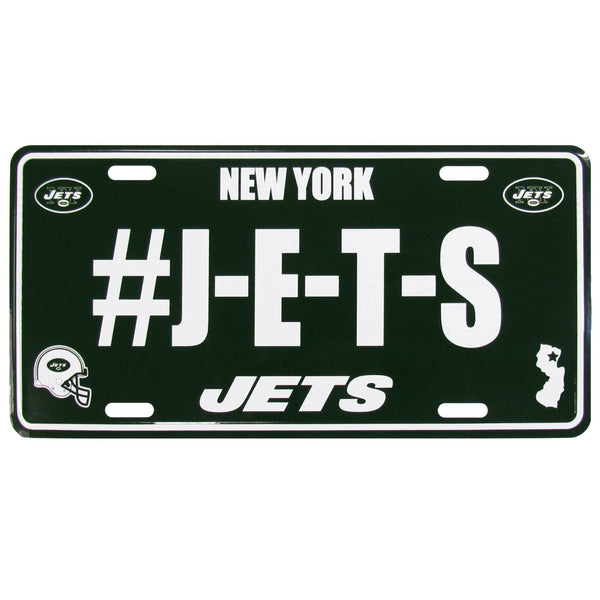 Sports Automotive Accessories NFL - New York Jets Hashtag License Plate JM Sports-7