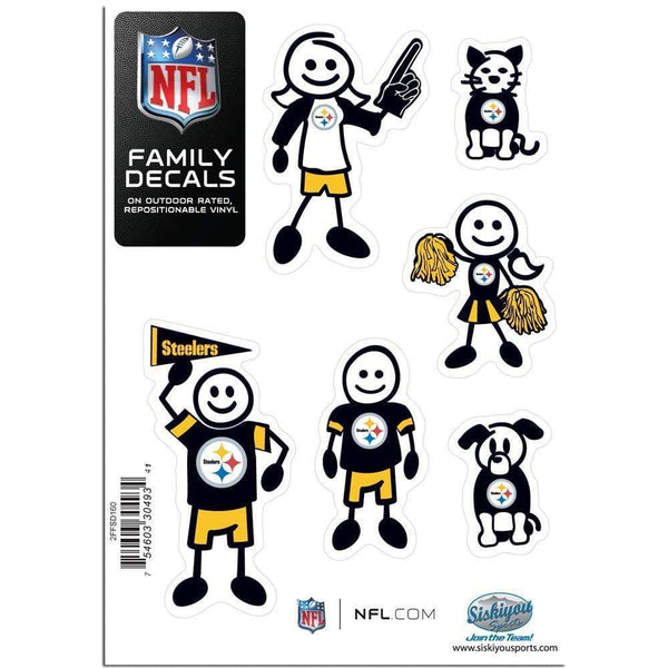 Sports Automotive Accessories NFL - Pittsburgh Steelers Family Decal Set Small JM Sports-7