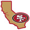 Sports Automotive Accessories NFL - San Francisco 49ers Home State 11 Inch Magnet JM Sports-7