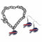 Sports Jewelry & Accessories NFL - Buffalo Bills Chain Bracelet and Dangle Earring Set JM Sports-7