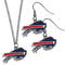 Sports Jewelry & Accessories NFL - Buffalo Bills Dangle Earrings and Chain Necklace Set JM Sports-7