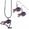 Sports Jewelry & Accessories NFL - Buffalo Bills Dangle Earrings and State Necklace Set JM Sports-7