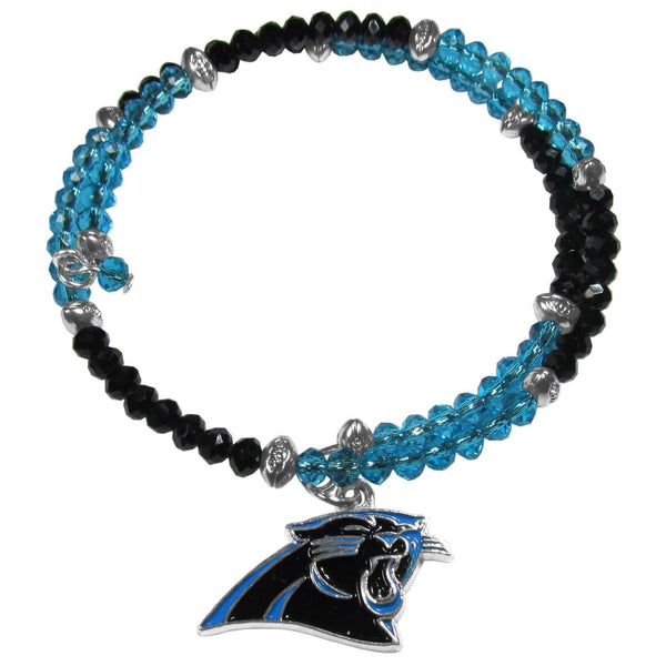 Sports Jewelry & Accessories NFL - Carolina Panthers Crystal Memory Wire Bracelet JM Sports-7