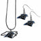 Sports Jewelry & Accessories NFL - Carolina Panthers Dangle Earrings and State Necklace Set JM Sports-7